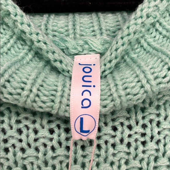 Mint Green Turtleneck Sweater - Picture 3 of 4